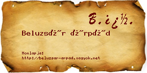 Beluzsár Árpád névjegykártya
